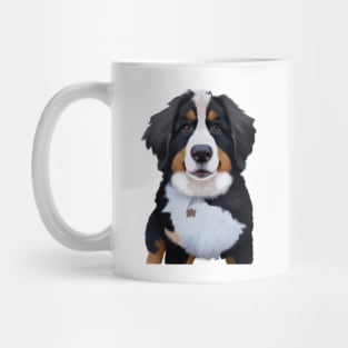 Cute Bernese Mountain Dog Drawing Mug